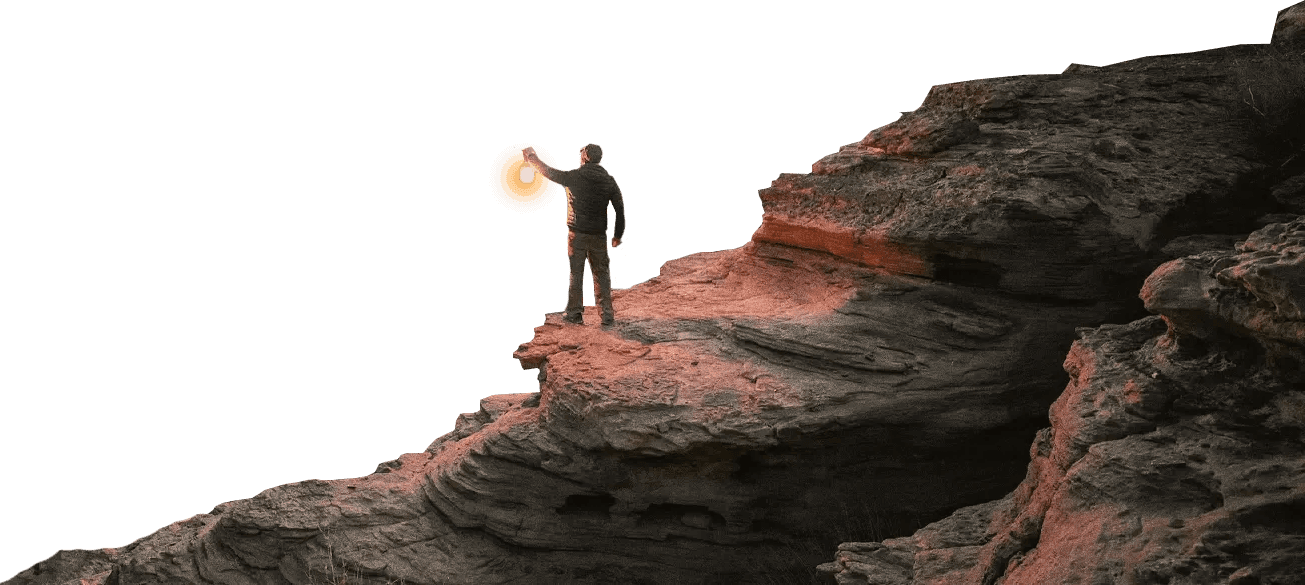 Esploratore con lanterna